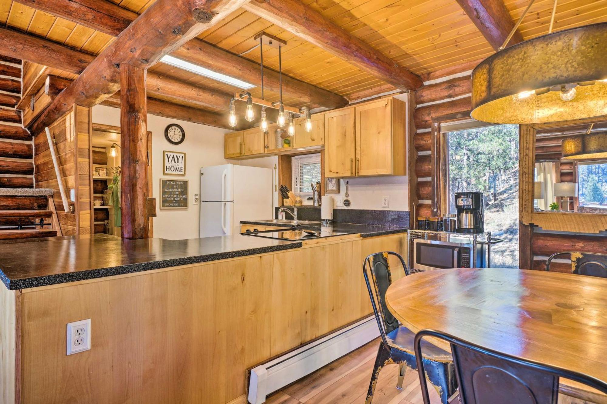 Classic Colorado Log Home With Mountain Views! Florissant Luaran gambar
