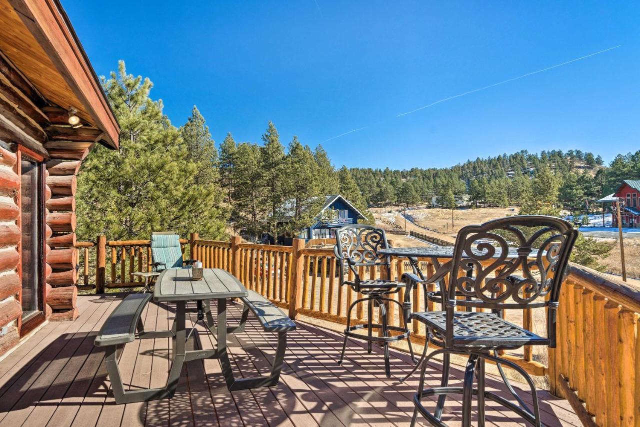 Classic Colorado Log Home With Mountain Views! Florissant Luaran gambar